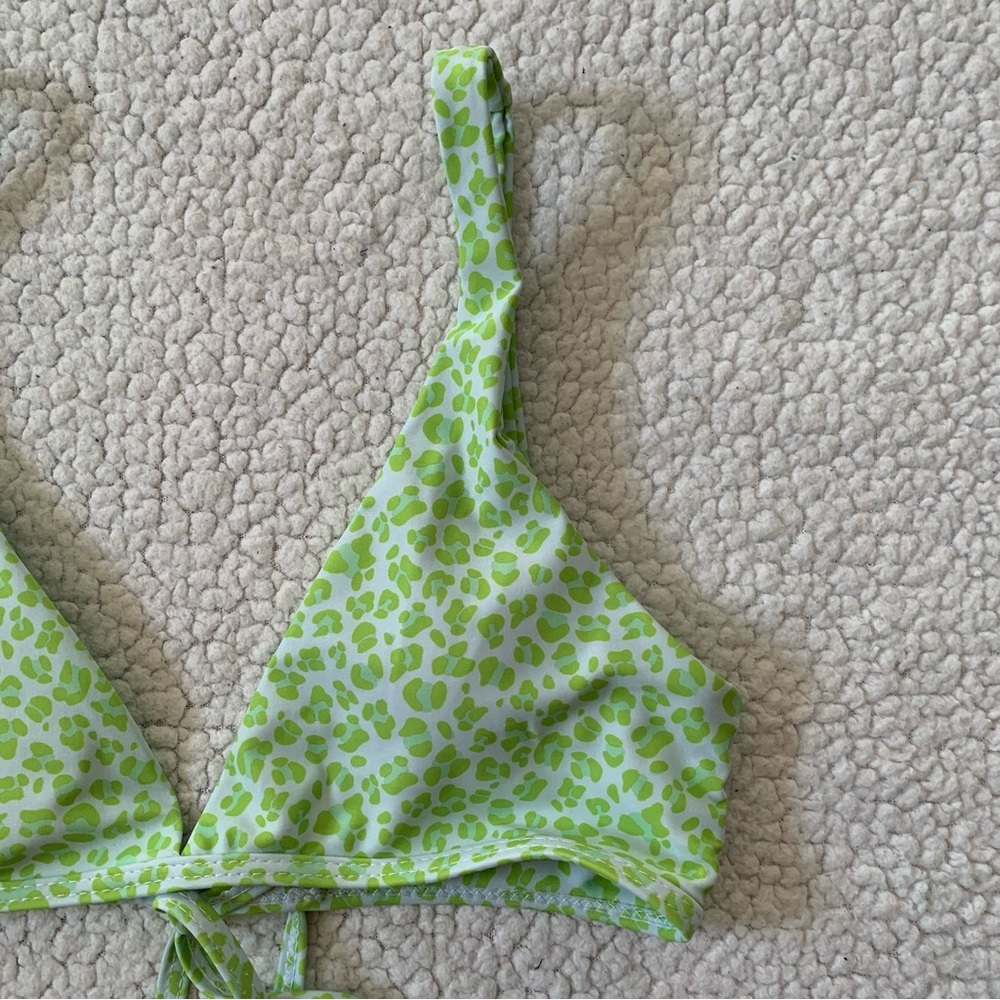 Shein Animal Prints Green Swim Top - Picture 4 of 7